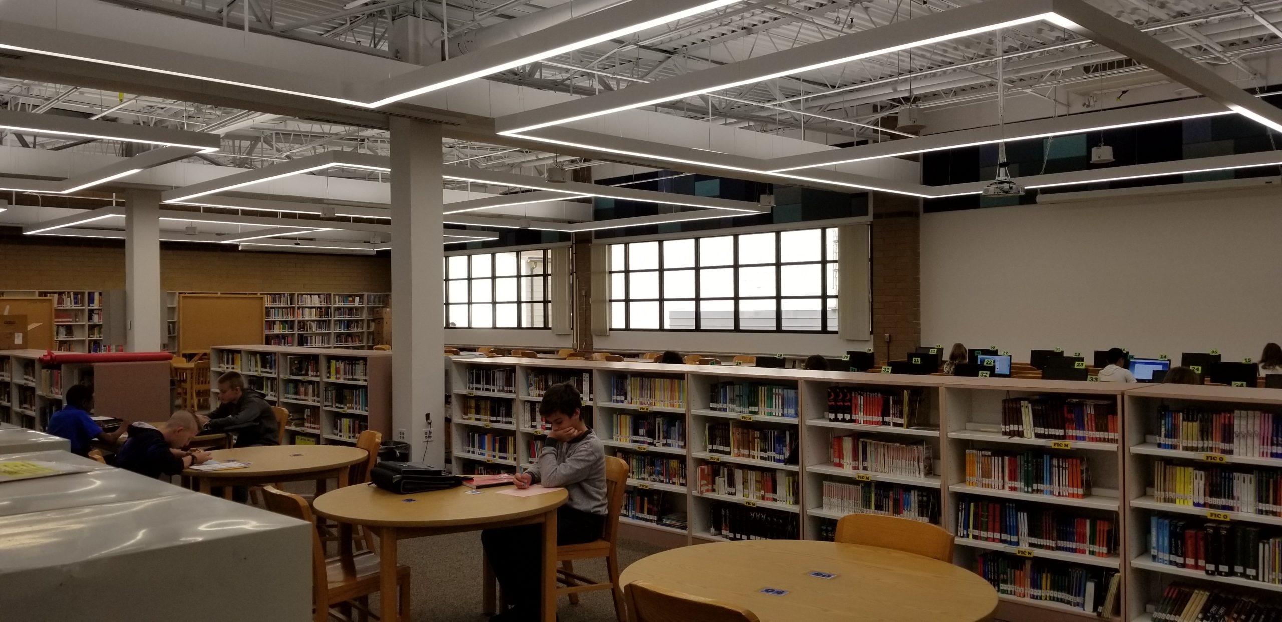 A view of the inside of the Library Media Center.