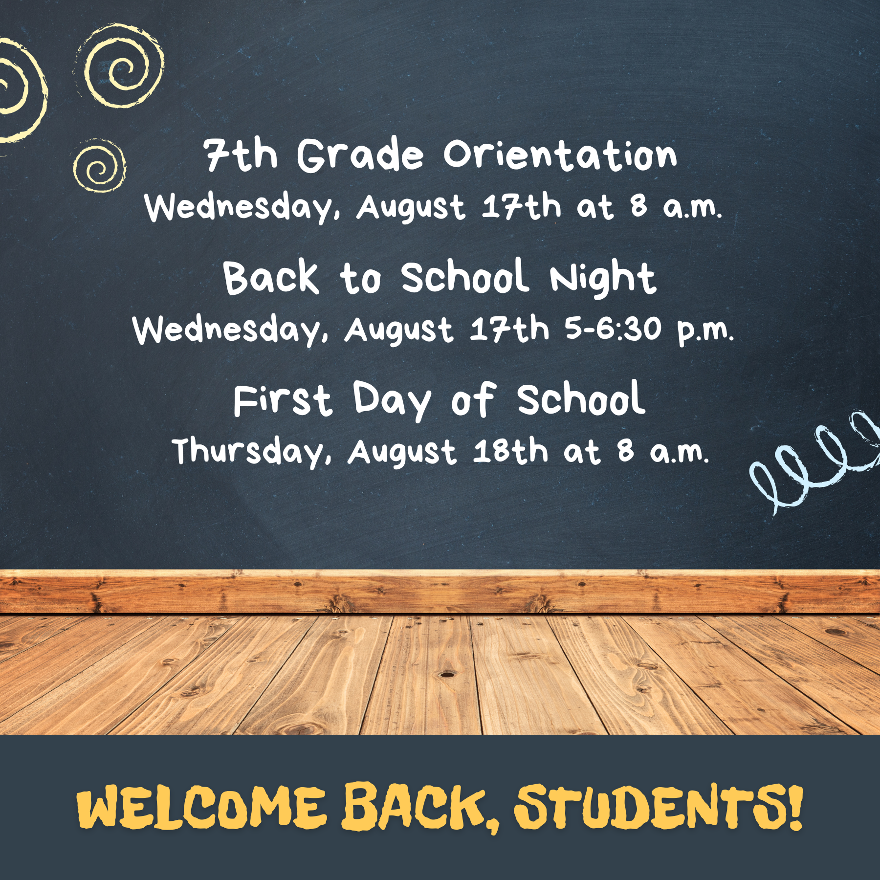Welcome back, students!