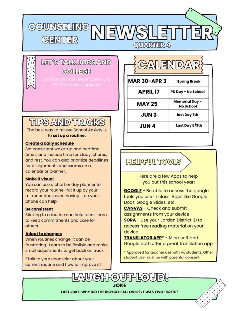 Quarter 4 Counseling Newsletter