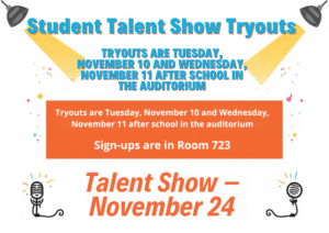 Student Talent show Tryouts