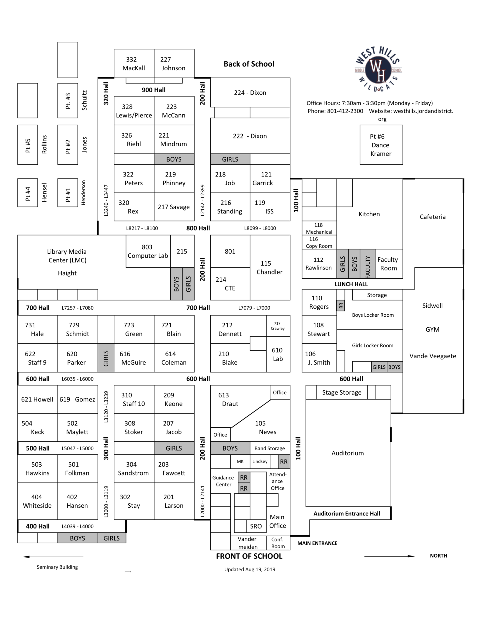 WHMS SCHOOL MAP 2019-20 Aug19 – Sheet1 – West Hills Middle