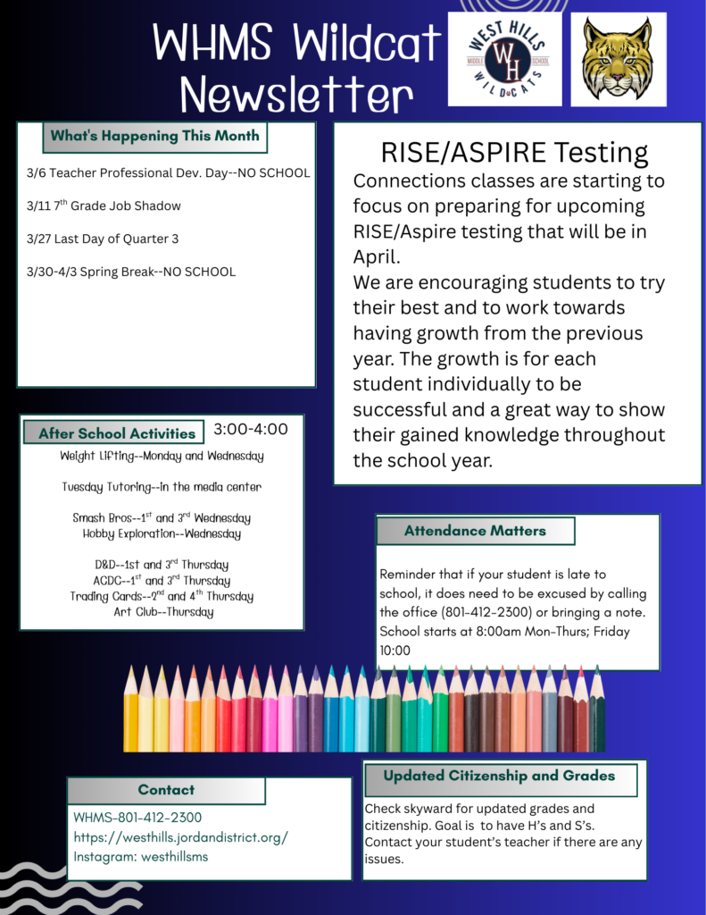 WHMS Wildcat Newsletter - March