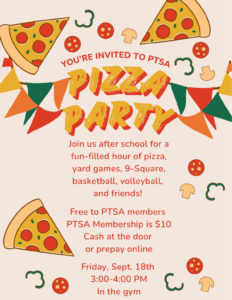 PTSA Pizza Party